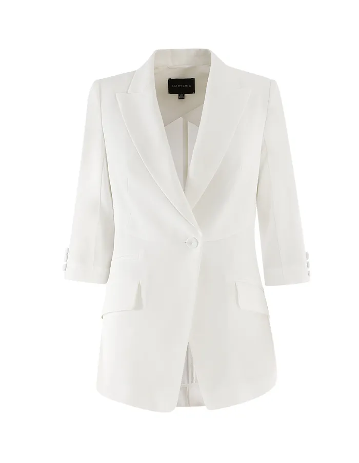 MARYLING Blazers PEAKLAPEL SINGLEBREASTED BLAZER White 8211 Women