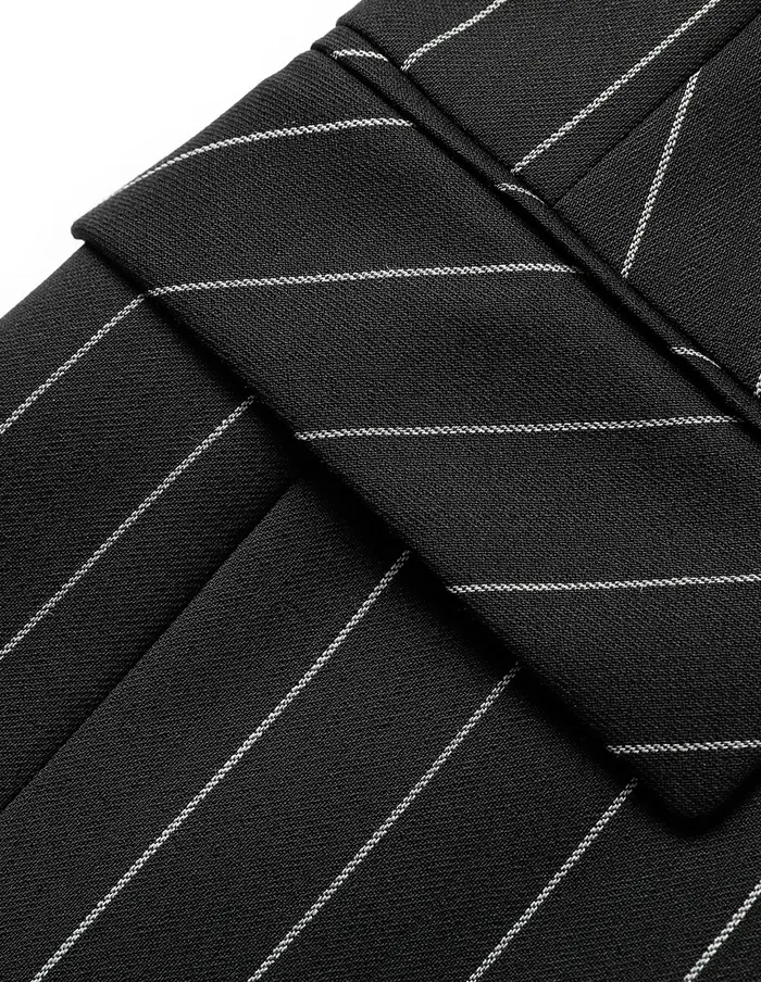 MARYLING Blazers Striped Lapel Collar DoubleBreasted Blazer Srtipe 8211 Women MARYLING Blazers Striped Lapel Collar DoubleBreasted Blazer Srtipe 8211 Women