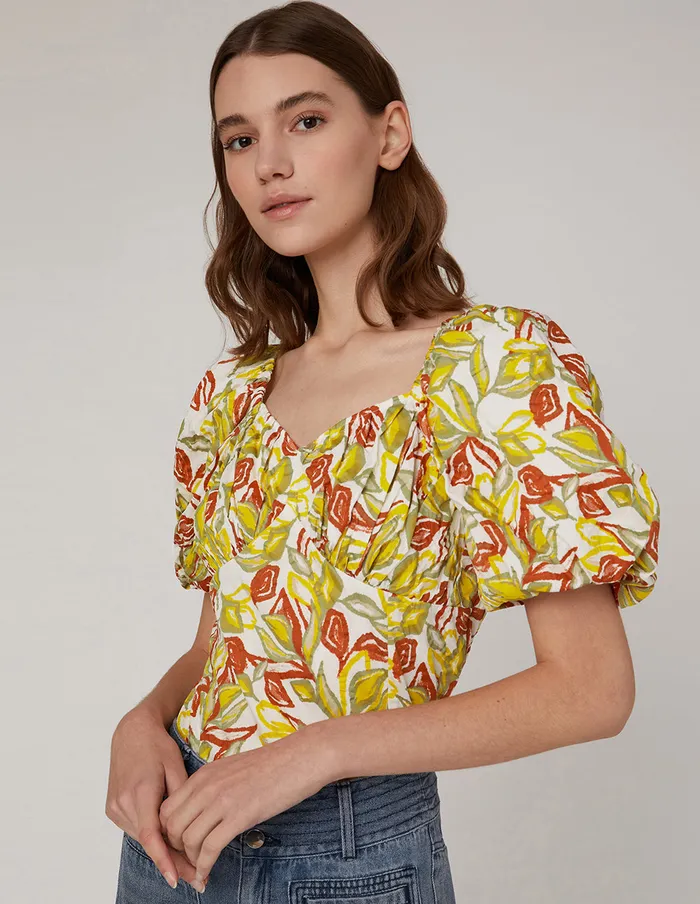 MARYLING Blouse Palace Style Puff Sleeves Pullover Mix 8211 Women