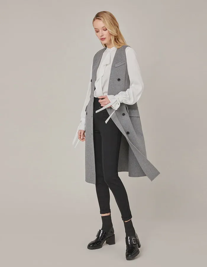 MARYLING Blouse StandUp Collar Ruffle Tie Cuff Blouse White 8211 Women