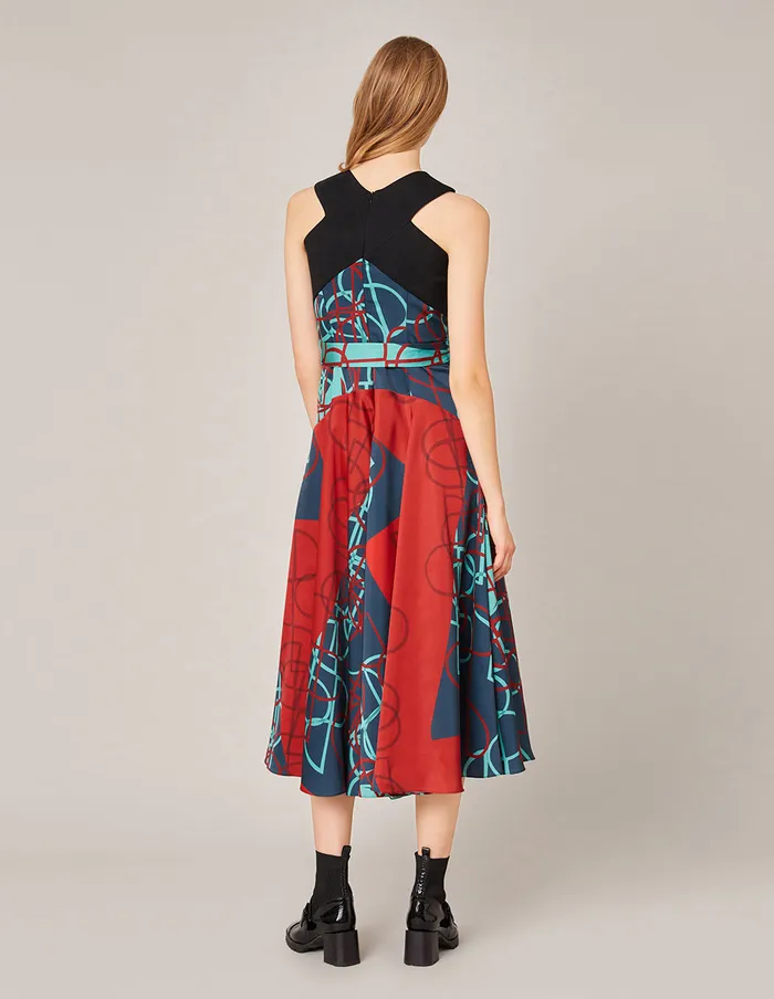 MARYLING Knit Dress VNECK KNIT SPLICED ARTISTIC PRINT MAXI DRESS Turquoise 8211 Women MARYLING Knit Dress VNECK KNIT SPLICED ARTISTIC PRINT MAXI DRESS Turquoise 8211 Women