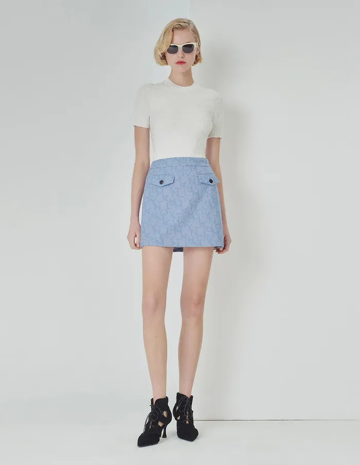 MARYLING Knitwear Beige Round Neck ShortSleeved Knitted Top White 8211 Women MARYLING Knitwear Beige Round Neck ShortSleeved Knitted Top White 8211 Women