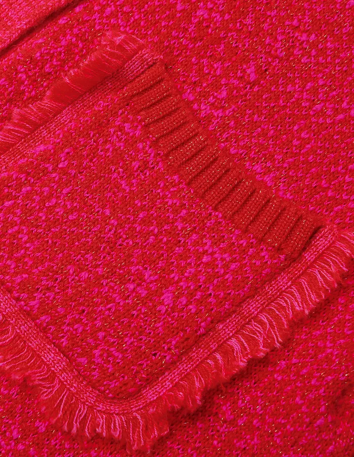 MARYLING Knitwear Berry Red Crew Neck Knitted Cardigan Red 8211 Women MARYLING Knitwear Berry Red Crew Neck Knitted Cardigan Red 8211 Women