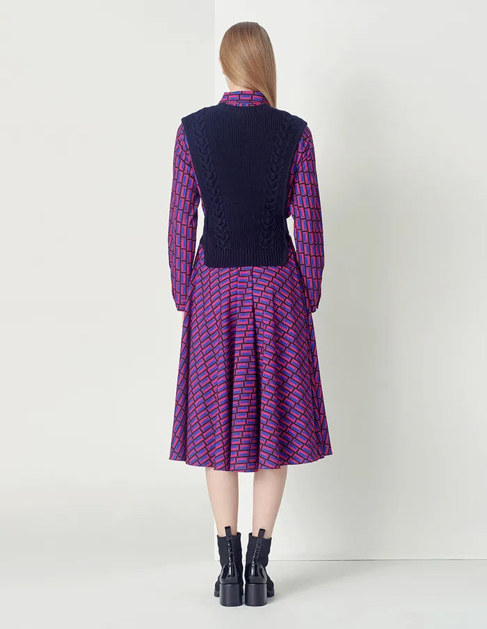 MARYLING Knitwear Classic Dark Blue Knitted Vest Blue 8211 Women