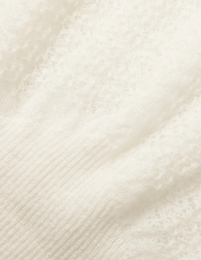 MARYLING Knitwear CrewNeck Hollow LongSleeve Mohair Knitted Pullover Black 8211 Women MARYLING Knitwear CrewNeck Hollow LongSleeve Mohair Knitted Pullover Black 8211 Women