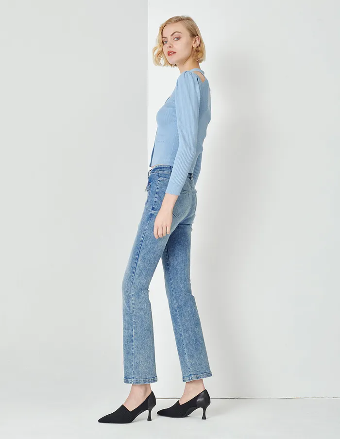 MARYLING Knitwear Foggy Blue VNeck Knitted Cardigan Blue 8211 Women
