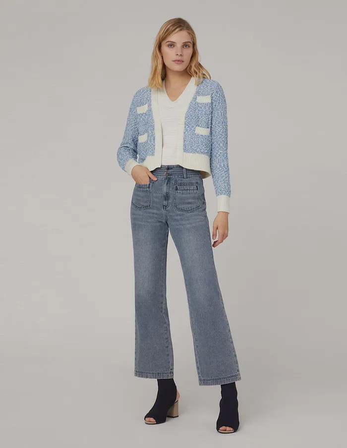 MARYLING Knitwear Four Pocket Cropped Cardigan Mix 8211 Women