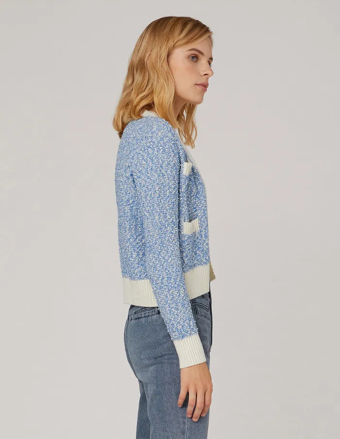 MARYLING Knitwear Four Pocket Cropped Cardigan Mix 8211 Women