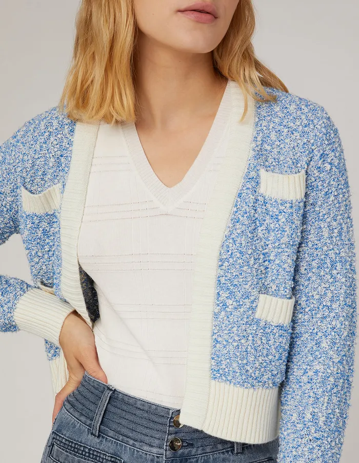 MARYLING Knitwear Four Pocket Cropped Cardigan Mix 8211 Women