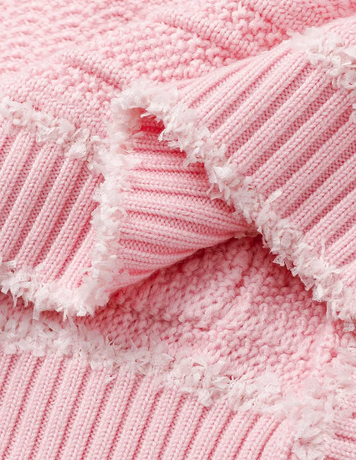 MARYLING Knitwear Pink Crew Neck Knitted Cardigan Pink 8211 Women