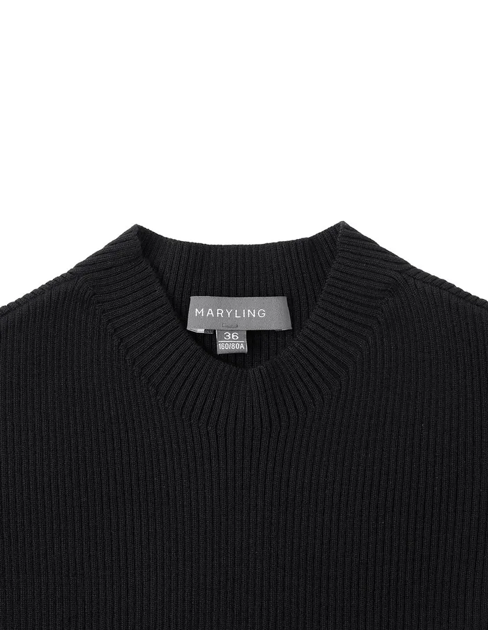 MARYLING Knitwear Romantic Black Woollen Georgette AllMatch Top Black 8211 Women MARYLING Knitwear Romantic Black Woollen Georgette AllMatch Top Black 8211 Women