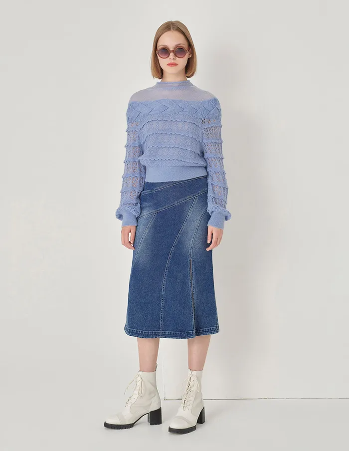 MARYLING Knitwear Violet Mohair Sweater Violet 8211 Women