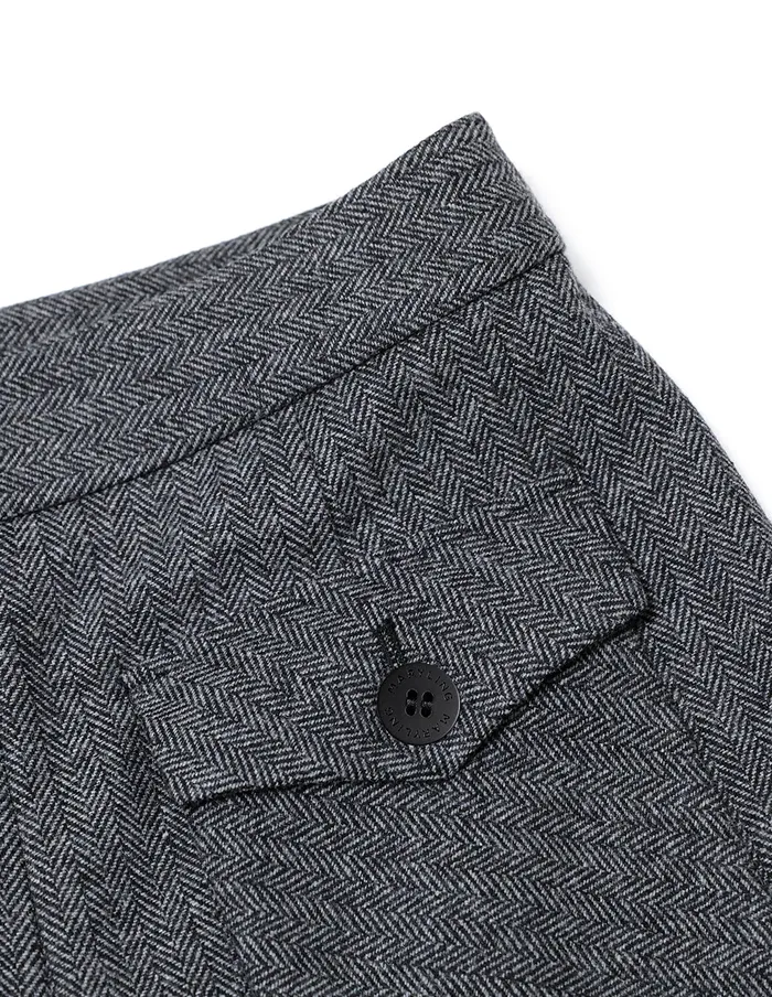 MARYLING Pants and Shorts Black And White Herringbone Pattern Crop Straight Pants Mix 8211 Women MARYLING Pants and Shorts Black And White Herringbone Pattern Crop Straight Pants Mix 8211 Women