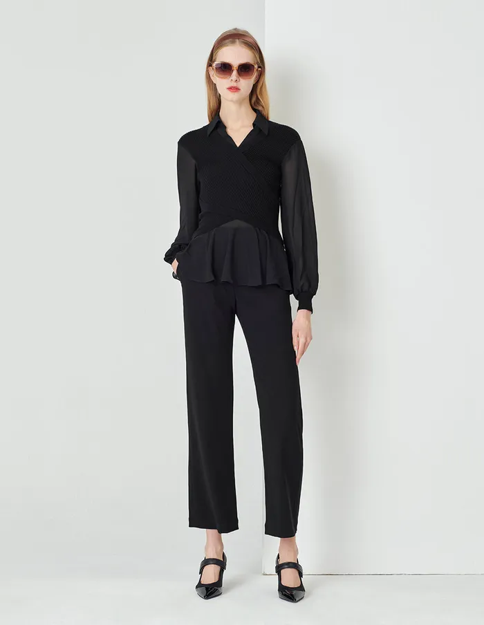 MARYLING Pants and Shorts Black Classic Straight Trousers Black 8211 Women