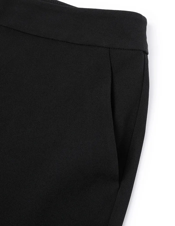 MARYLING Pants and Shorts Black Classic Straight Trousers Black 8211 Women MARYLING Pants and Shorts Black Classic Straight Trousers Black 8211 Women