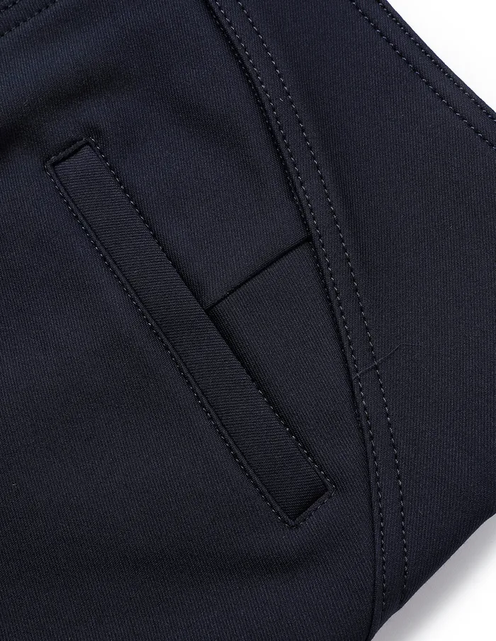 MARYLING Pants and Shorts Dark Blue Curved LineCut Slim Fit Stretch Pants Midhight Blue 8211 Women MARYLING Pants and Shorts Dark Blue Curved LineCut Slim Fit Stretch Pants Midhight Blue 8211 Women