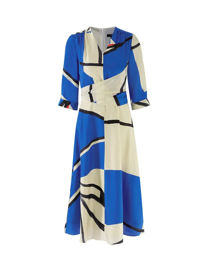 MARYLING Printed Dress Vneck Slightly Fishtail Dress Mix 8211 Women MARYLING Printed Dress Vneck Slightly Fishtail Dress Mix 8211 Women