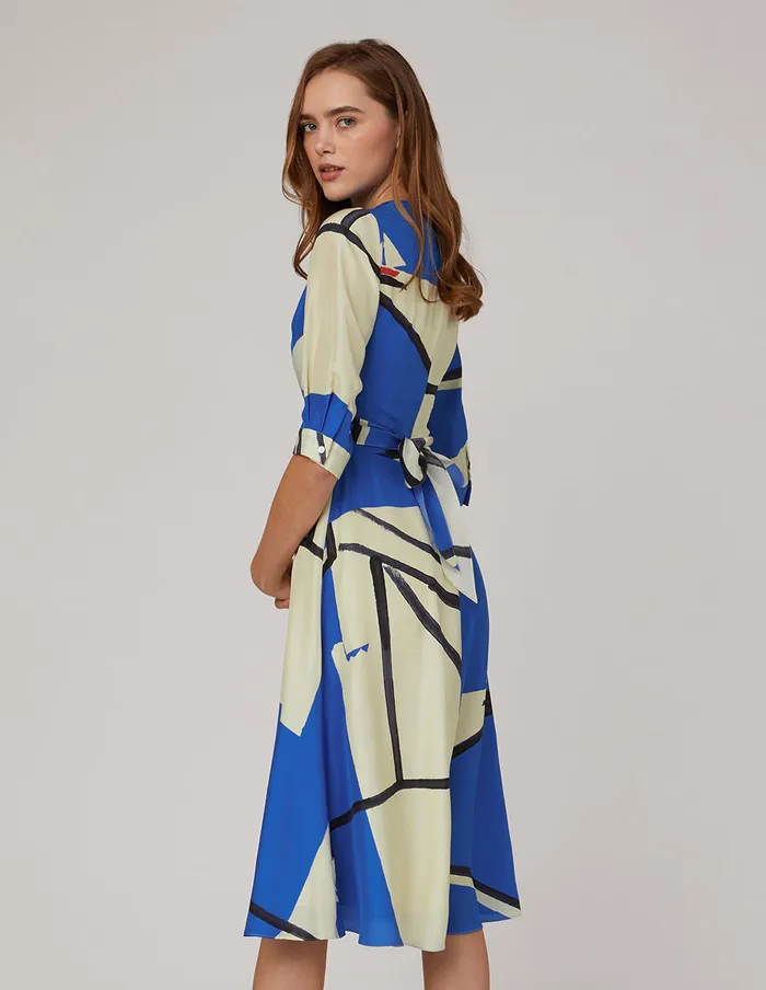 MARYLING Printed Dress Vneck Slightly Fishtail Dress Mix 8211 Women MARYLING Printed Dress Vneck Slightly Fishtail Dress Mix 8211 Women