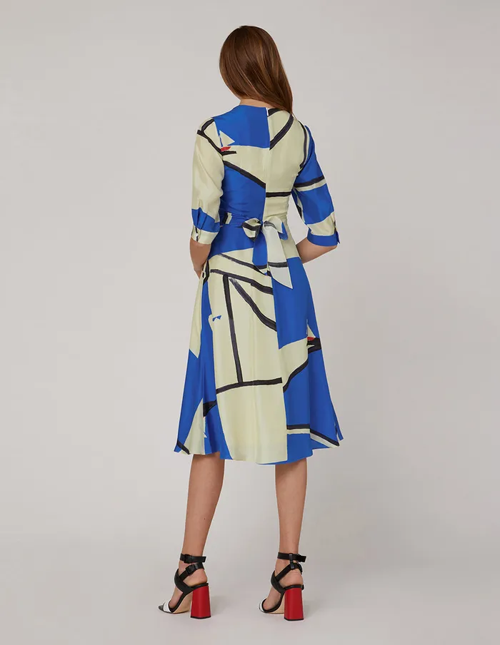MARYLING Printed Dress Vneck Slightly Fishtail Dress Mix 8211 Women MARYLING Printed Dress Vneck Slightly Fishtail Dress Mix 8211 Women