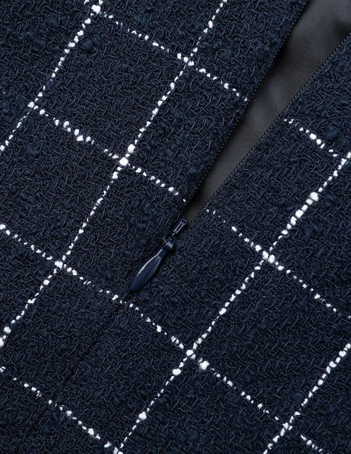 MARYLING Skirts AShape Plaid Mini Skirt In Tweed With Two Side Pockets Tassel Mix 8211 Women MARYLING Skirts AShape Plaid Mini Skirt In Tweed With Two Side Pockets Tassel Mix 8211 Women
