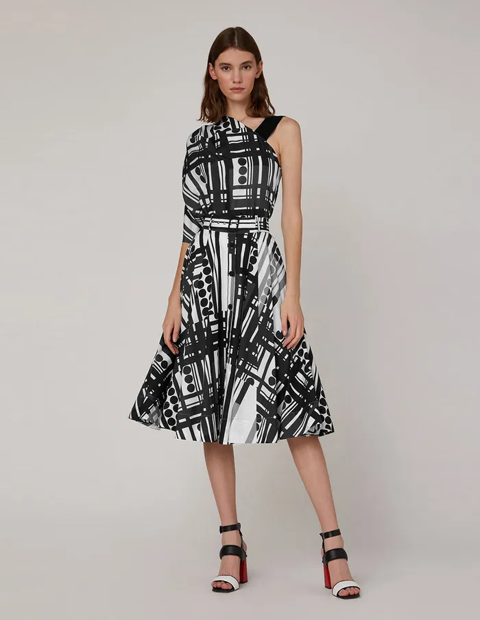 MARYLING Skirts Black White Ashaped Skirt Mix 8211 Women MARYLING Skirts Black White Ashaped Skirt Mix 8211 Women