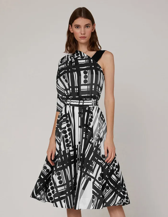 MARYLING Skirts Black White Ashaped Skirt Mix 8211 Women MARYLING Skirts Black White Ashaped Skirt Mix 8211 Women