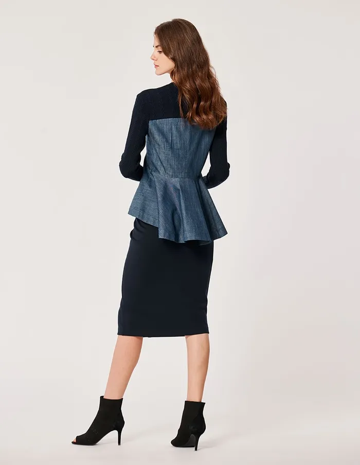 MARYLING Skirts Classic Slim Fit Suit Pencil Skirt Midnight Blue 8211 Women MARYLING Skirts Classic Slim Fit Suit Pencil Skirt Midnight Blue 8211 Women