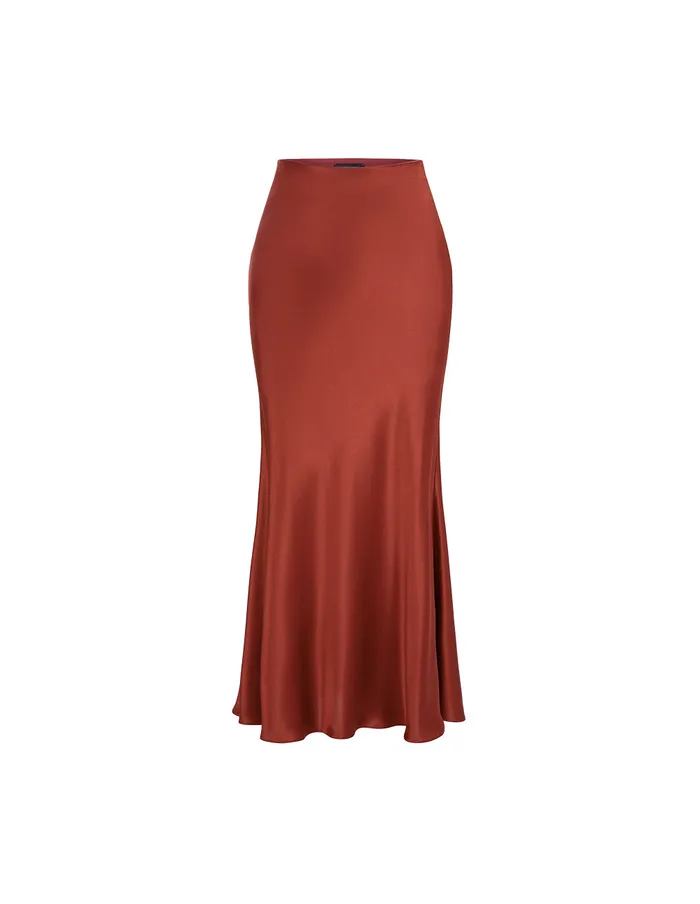 MARYLING Skirts Fishtail Satin Skirt Red 8211 Women MARYLING Skirts Fishtail Satin Skirt Red 8211 Women