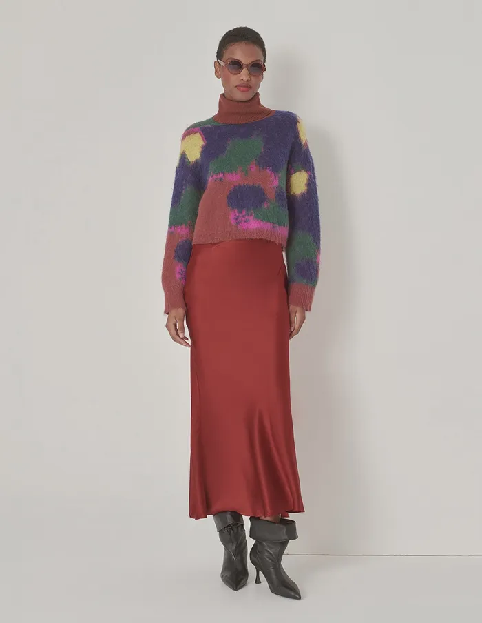 MARYLING Skirts Fishtail Satin Skirt Red 8211 Women MARYLING Skirts Fishtail Satin Skirt Red 8211 Women