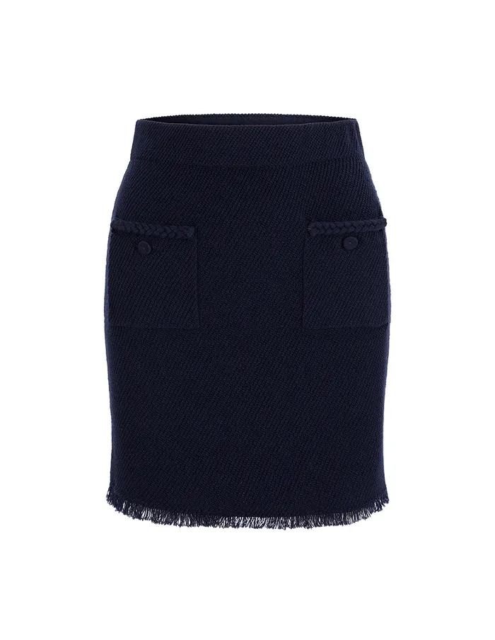 MARYLING Skirts Lace Knitted Skirt Dark Blue 8211 Women MARYLING Skirts Lace Knitted Skirt Dark Blue 8211 Women
