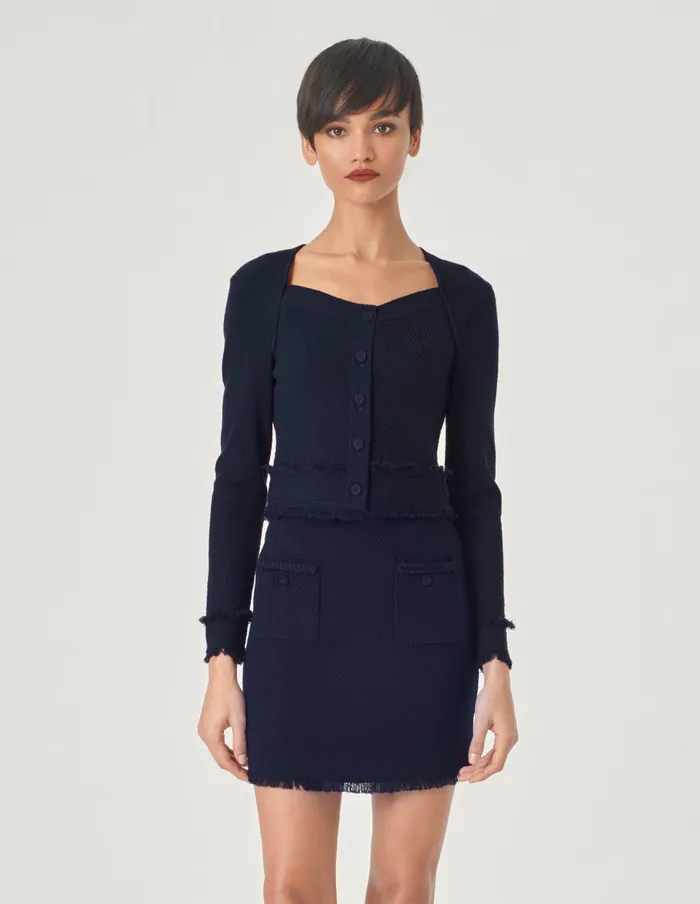 MARYLING Skirts Lace Knitted Skirt Dark Blue 8211 Women MARYLING Skirts Lace Knitted Skirt Dark Blue 8211 Women