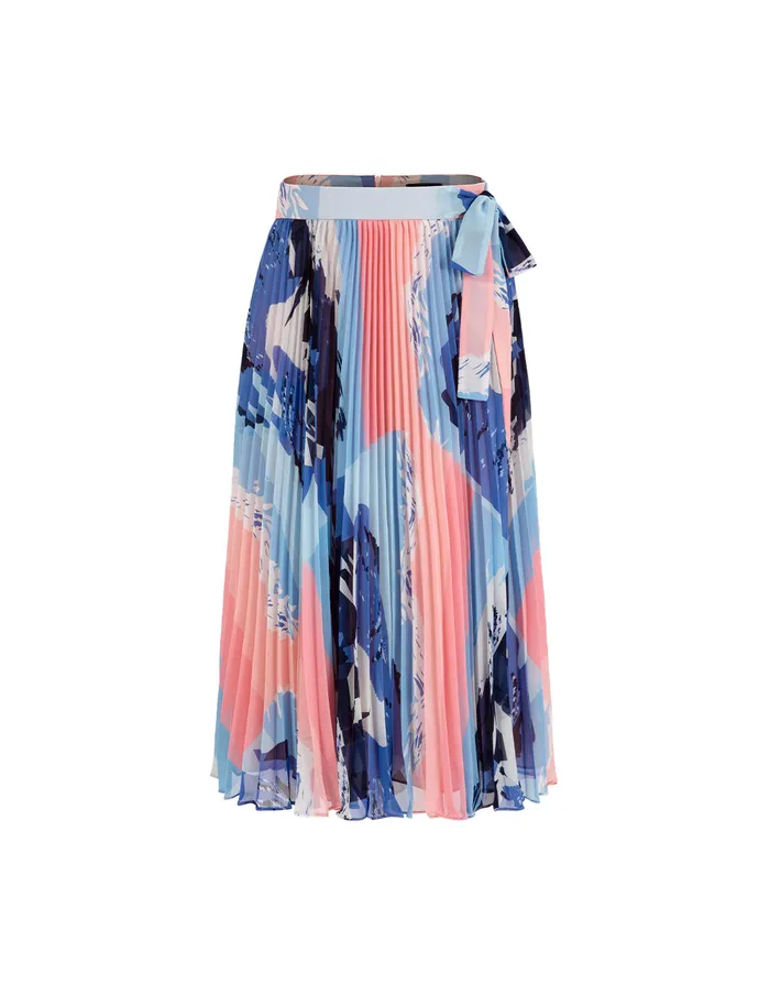 MARYLING Skirts Printed Pleated KneeLength Skirt Snowscape 8211 Women