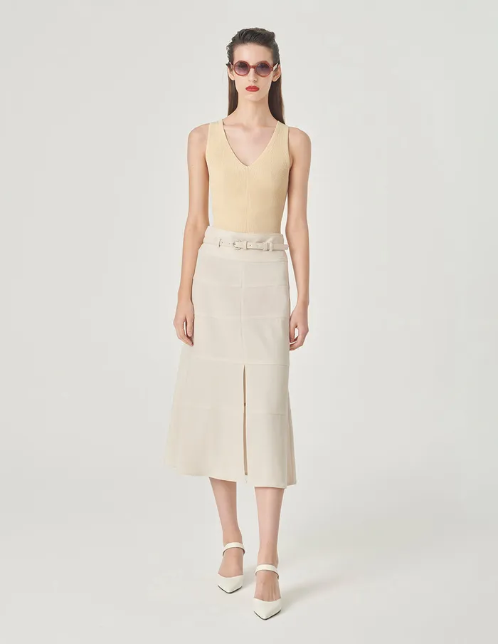 MARYLING Skirts Slit High Waist Fishtail Skirt Cream 8211 Women