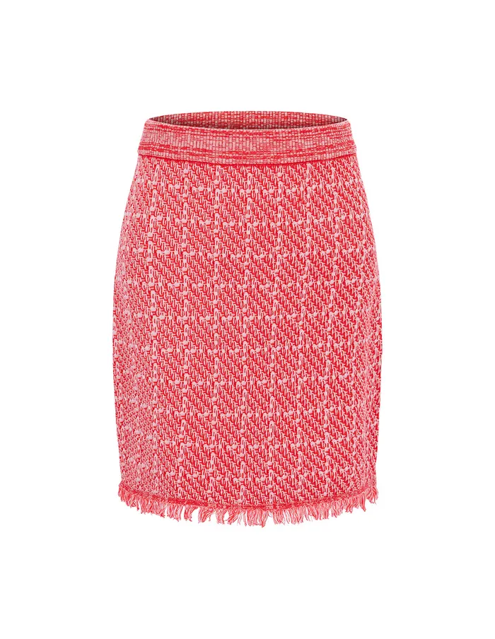 MARYLING Skirts Sweet Pink Plaid Knitted Skirt Mix 8211 Women MARYLING Skirts Sweet Pink Plaid Knitted Skirt Mix 8211 Women