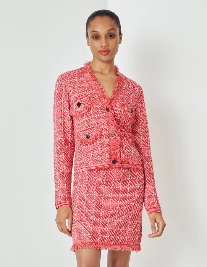 MARYLING Skirts Sweet Pink Plaid Knitted Skirt Mix 8211 Women MARYLING Skirts Sweet Pink Plaid Knitted Skirt Mix 8211 Women