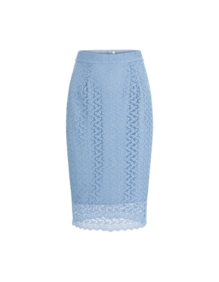 MARYLING Skirts Water Wave Blue Straight Body Package Hip Lace Skirt Blue 8211 Women MARYLING Skirts Water Wave Blue Straight Body Package Hip Lace Skirt Blue 8211 Women