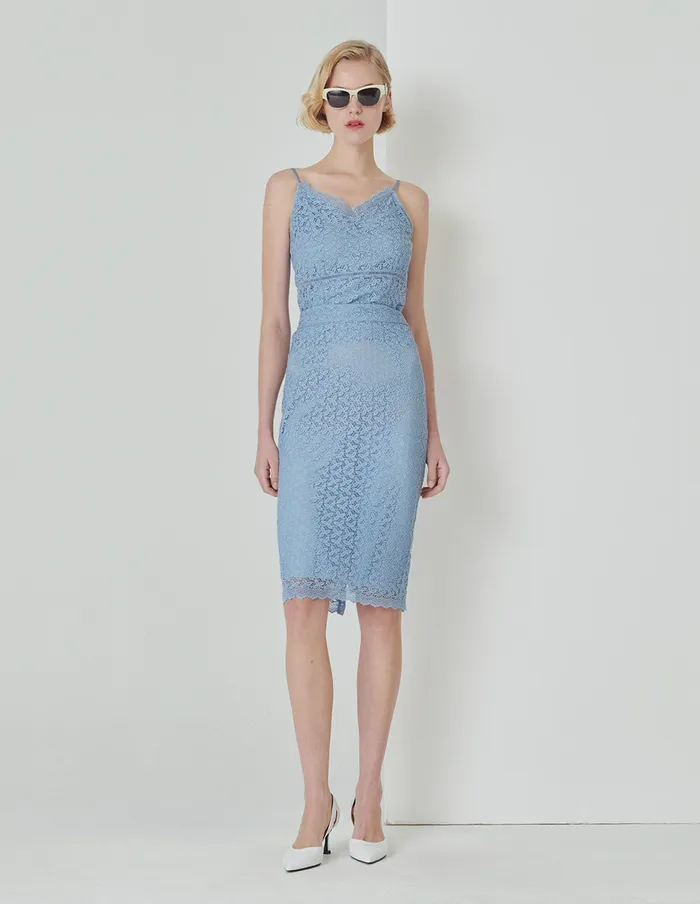 MARYLING Skirts Water Wave Blue Straight Body Package Hip Lace Skirt Blue 8211 Women MARYLING Skirts Water Wave Blue Straight Body Package Hip Lace Skirt Blue 8211 Women