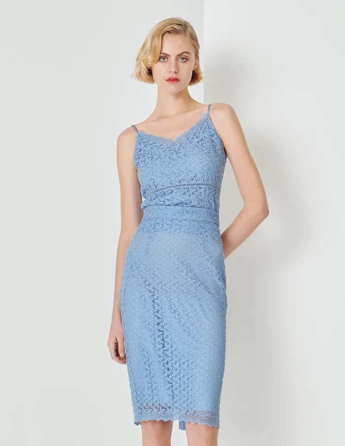 MARYLING Skirts Water Wave Blue Straight Body Package Hip Lace Skirt Blue 8211 Women MARYLING Skirts Water Wave Blue Straight Body Package Hip Lace Skirt Blue 8211 Women