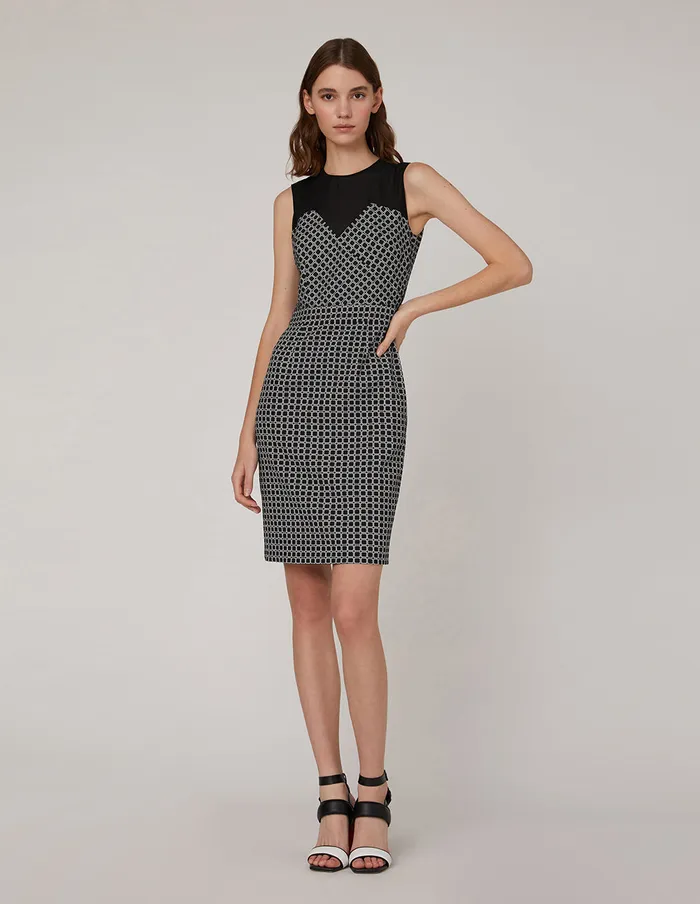 MARYLING Slip Dress Black White Sleeveless Plaid Dress Mix 8211 Women