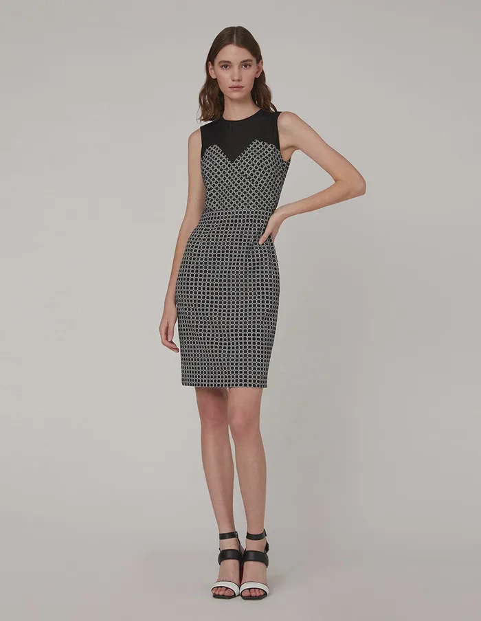 MARYLING Slip Dress Black White Sleeveless Plaid Dress Mix 8211 Women