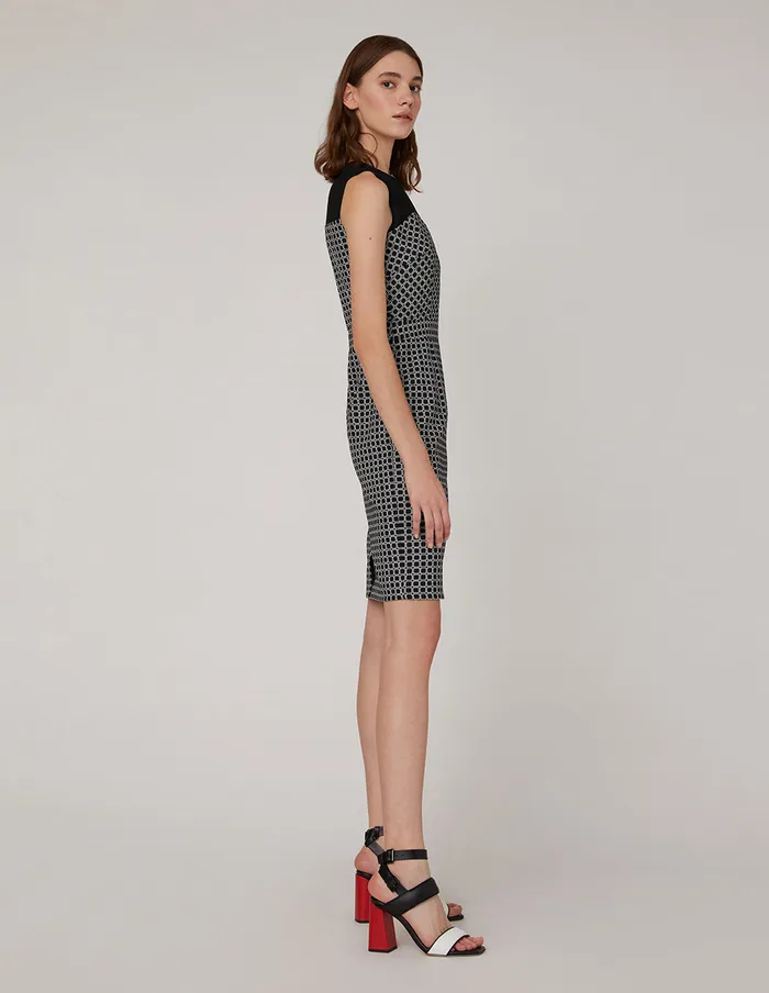 MARYLING Slip Dress Black White Sleeveless Plaid Dress Mix 8211 Women