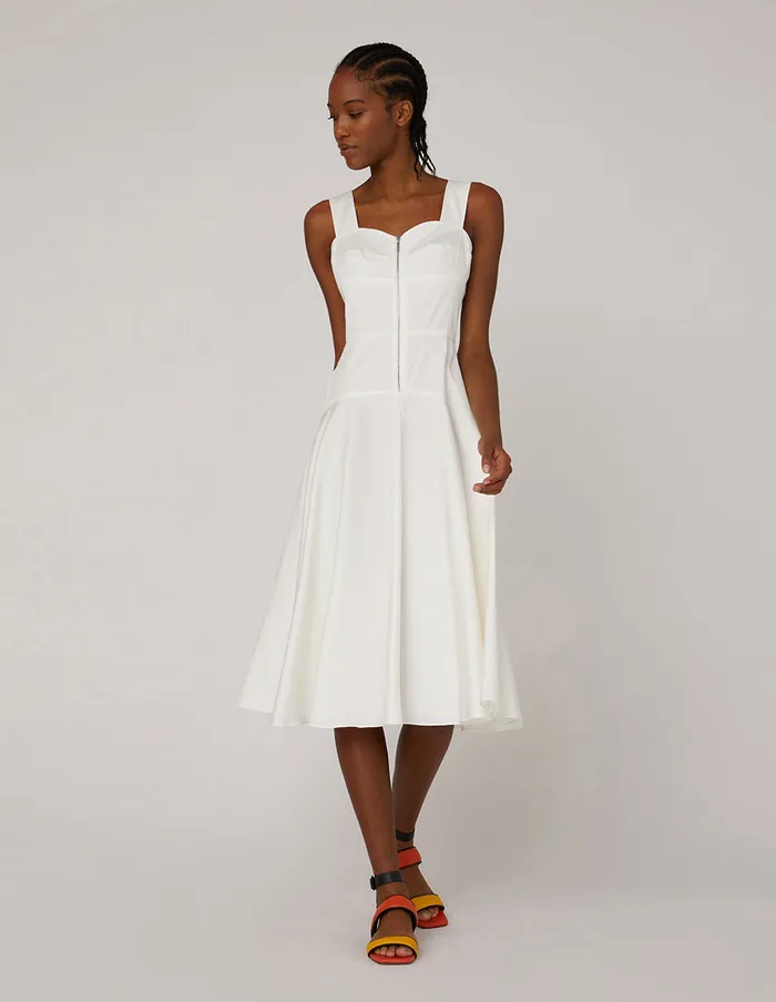 MARYLING Slip Dress Sleeveless Wideshoulder Dress White 8211 Women