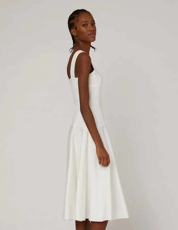 MARYLING Slip Dress Sleeveless Wideshoulder Dress White 8211 Women MARYLING Slip Dress Sleeveless Wideshoulder Dress White 8211 Women