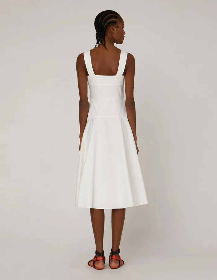 MARYLING Slip Dress Sleeveless Wideshoulder Dress White 8211 Women MARYLING Slip Dress Sleeveless Wideshoulder Dress White 8211 Women