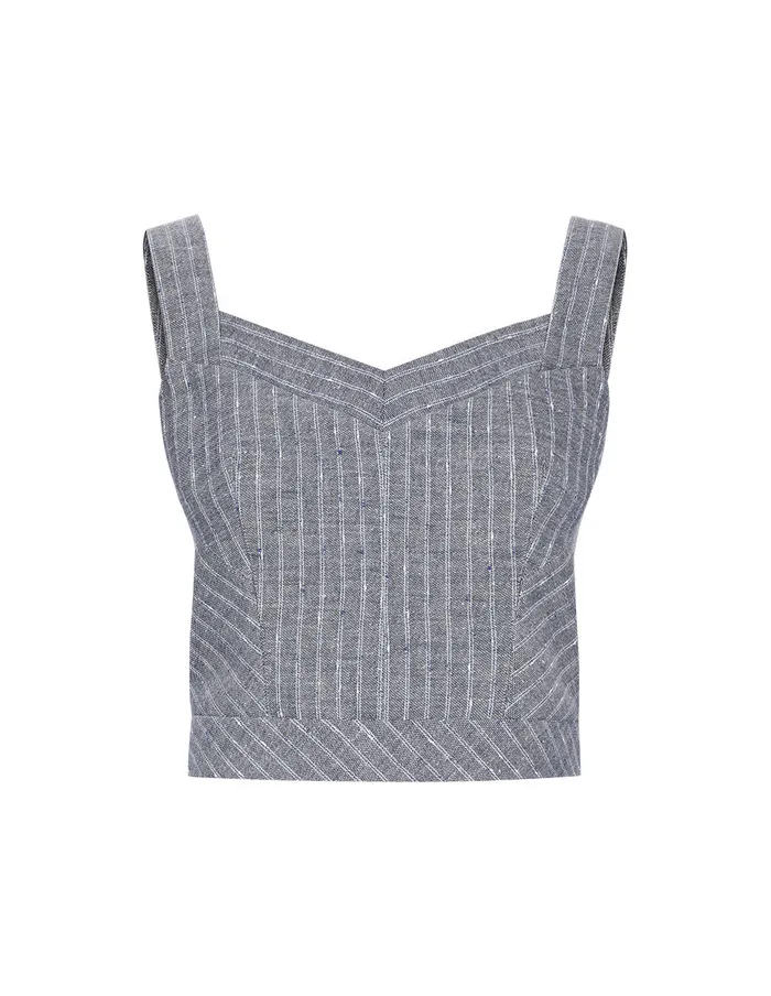 MARYLING Vest Grey Striped Tank Top Camisole Mix 8211 Women MARYLING Vest Grey Striped Tank Top Camisole Mix 8211 Women