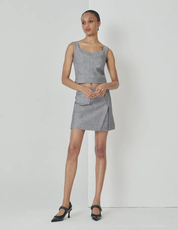 MARYLING Vest Grey Striped Tank Top Camisole Mix 8211 Women MARYLING Vest Grey Striped Tank Top Camisole Mix 8211 Women