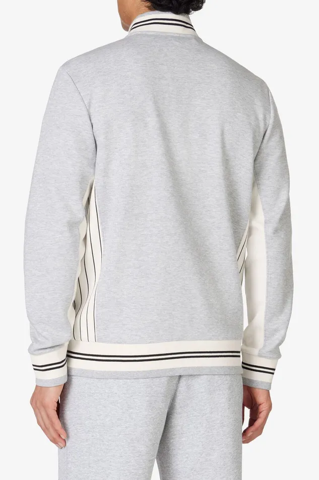 Matching Sets Men Fila Settanta Jacket 061 Grey Heather Gardenia Black