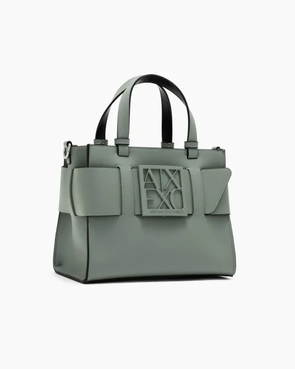 Medium Tote Bag With Double Handles And Shoulder Strap Green Women Armani Shoppers Medium Tote Bag With Double Handles And Shoulder Strap Green Women Armani Shoppers