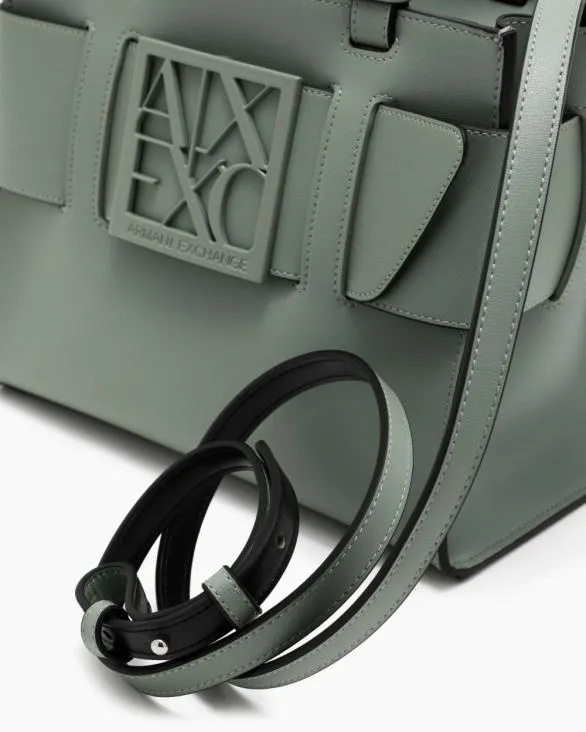 Medium Tote Bag With Double Handles And Shoulder Strap Green Women Armani Shoppers Medium Tote Bag With Double Handles And Shoulder Strap Green Women Armani Shoppers