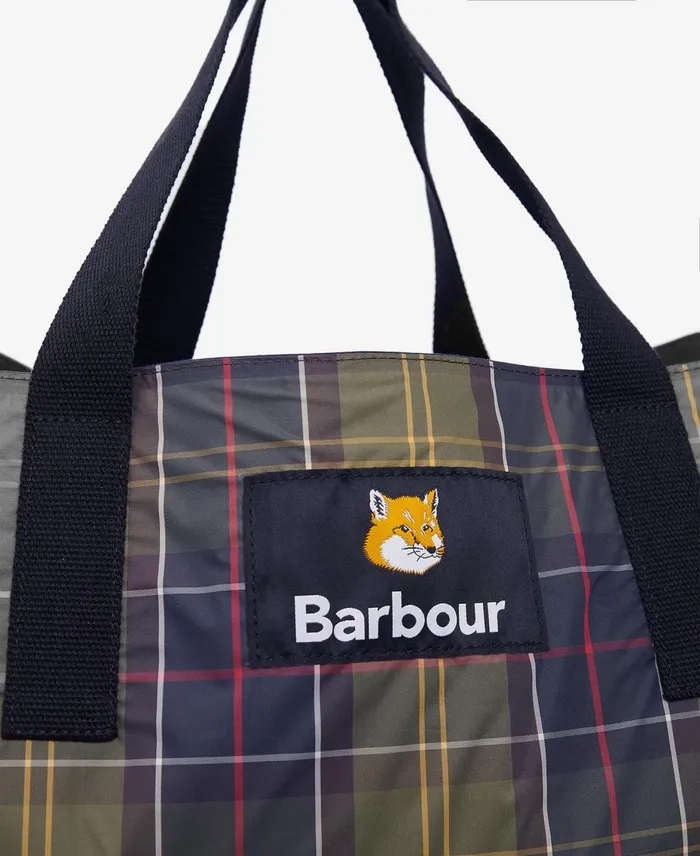 Men Bags and Luggage Barbour X Maison Kitsun Reversible Tote Bag Dark Navy Men Bags and Luggage Barbour X Maison Kitsun Reversible Tote Bag Dark Navy